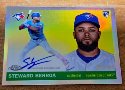 2025 Topps Chrome Platinum RC Steward Berroa Auto Refractor 84/199-Toronto