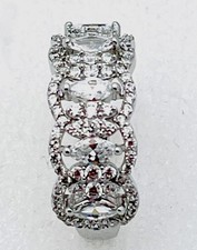 Sterling Silver 925 80 Round 5 Marquise CZ Ring Size 7