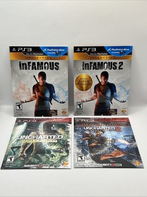 PS3 Infamous Collection 1&2 Uncharted Games {SEALED} Not For Resale Sleeve