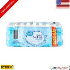Great Value Purified Drinking Water 40-Count Case of 16.9 fl oz Bottles