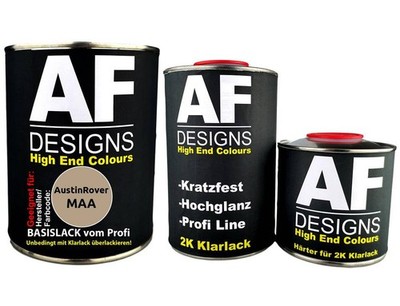 FÜR AustinRover MAA Oyster Metallic 2,5L Autolack Set Klarlack Härter
