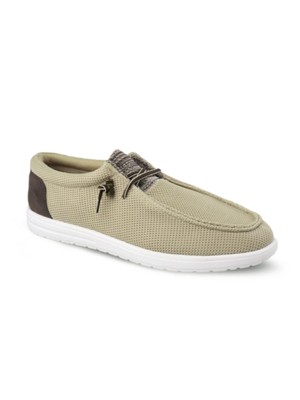 SUN STONE Mens Beige Textured Knit Padded Brian Round Toe Sneakers Shoes 7.5 M