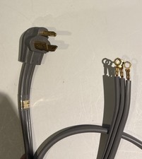 Universal Range or Dryer 3-Prong Electrical Power Cord  AWG 60A 4ft