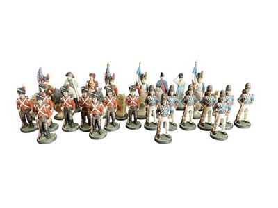 Large 32 Napoleon Battle Of Waterloo Resin Chess Set With Pieces Only