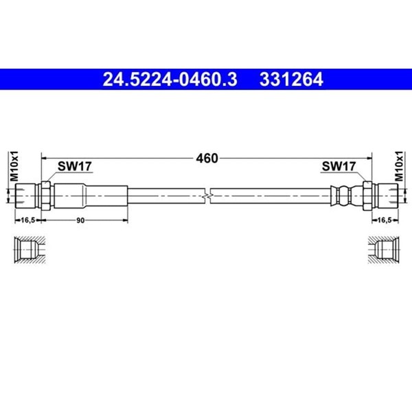 ATE 24.5224-0460.3 Bremsschlauch-image