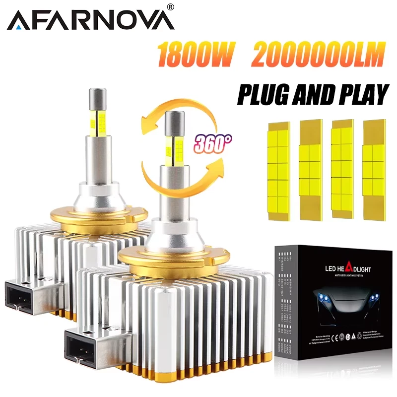 360 Led D1S D3S D4S D2S Car Headlight Canbus Bulbs CSP Led Super Bright D1R D4R - Image 2 of 4