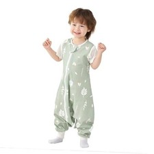 Super Soft 0.5 TOG Sleep Sack with Legs, 100 Organic Medium 0.5tog-foliage