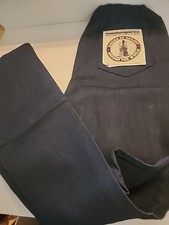 VINTAGE Seafarer US Navy Denim DUNGAREE Jeans Flare Bottom FEMALE Maternity New