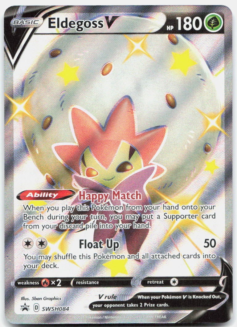 Eldegoss V SWSH084 Holo Promo Sword & Shield Promo Pokemon Holo Near Mint