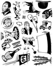 Unmounted Rubber Stamp Plate, Unmounted/Uncut Pink Rubber Stamps