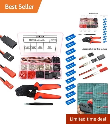 All-in-One RC Connector Kit - 55 Sets with Crimp Tool for Hitec & Futaba - Image 1 of 4