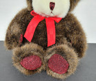 Russ Berrie BROOSE Teddy Bear Christmas Holiday Plush Moose Costume Sparkle Feet — photo 3