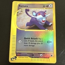 Pokemon Card - Rattata Expedition Base Set 128/165 Reverse Holo Common LP