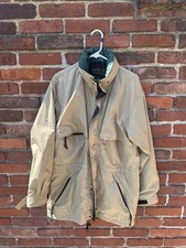 Vintage Eddie Bauer Gore-Tex Safari Mountain Jacket Mens Medium Beige Hooded