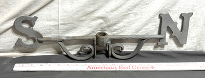 #ad Vintage cast aluminum NORTH SOUTH replacement part DIRECTIONAL WEATHERVANE $29.99