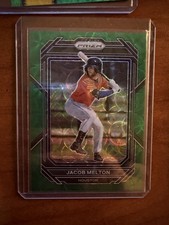 2023 Panini Prizm - Jacob Melton #66 Green Scope Prizm /75 (RC)