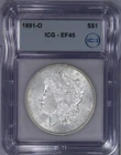 1891-O Morgan Dollar S$1 ICG EF45 XF45 - Looks AU!