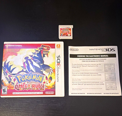 Nintendo Pokémon Omega Ruby 3DS CIB w/ Manual, Case & Inserts NTSC-U/C