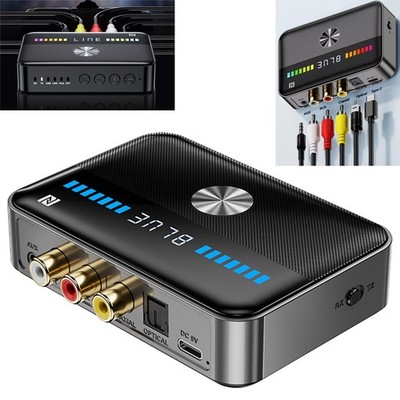 Bluetooth 5.3 NFC Transmitter Empfänger Sender Receiver Stereo Audio AUX Adapter