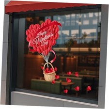 1 Sheet Valentines Window Cling Valentine's Day Windows Glass Decoration 3D