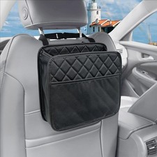 Car Seat Organizer Backseat, PU Leather Hanging Storage Bag with Multiple Poc...