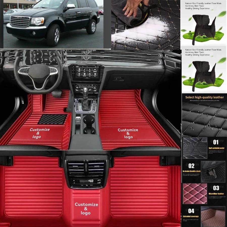 For Chrysler Aspen Car Floor Mats Carpets Cargo Liners Custom All Weather - Image 4 of 4