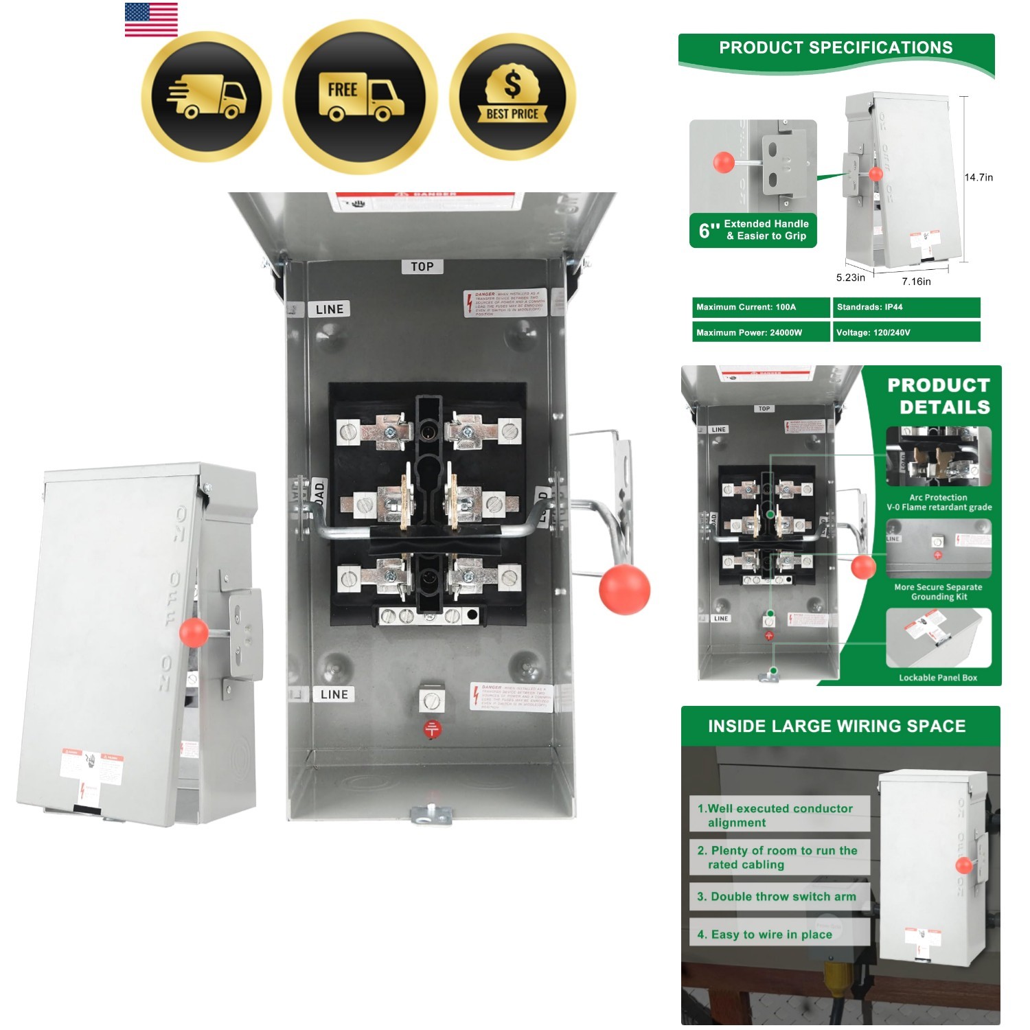Switch 240v Heavy Duty Outdoor Indoor
