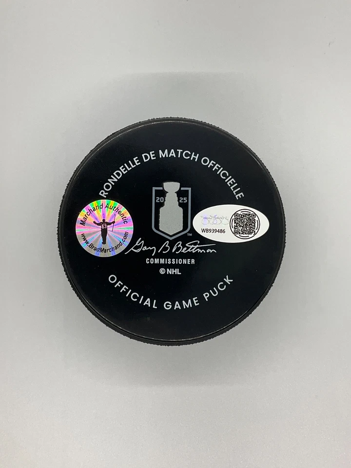 FLORIDA PANTHERS BRAD MARCHAND 签名 25' SC 官方比赛 PUCK JSA WITNESS COA 认证 — 第 2/3 张图片