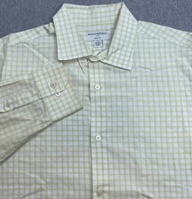 Banana Republic Shirt Mens Large 16 - 16.5 Check 100 Cotton Slim Fit