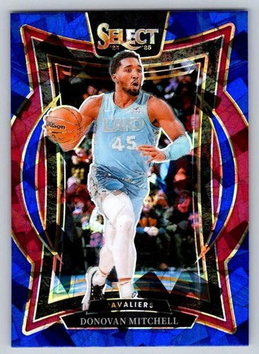 Donovan Mitchell #21 Blue Cracked Ice Prizm 2024-25 Panini Select - Concourse