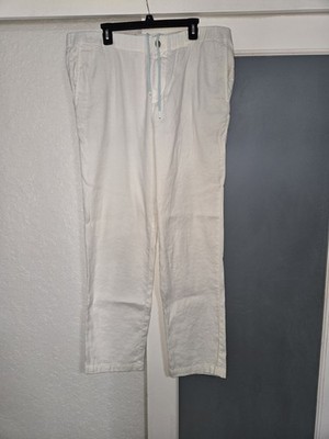 Tommy Bahama Linen on the Beach Pants Men's 2XL  White Inseam 32