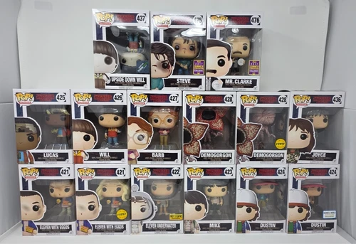 Stranger Things Funko Pop Lot of 15, Eleven, Will, Mike, Steve, Mr. Clarke &More