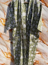 Indian flower print Kimono Robes Dressing Gown,Block Print Bridesmaid, Summer