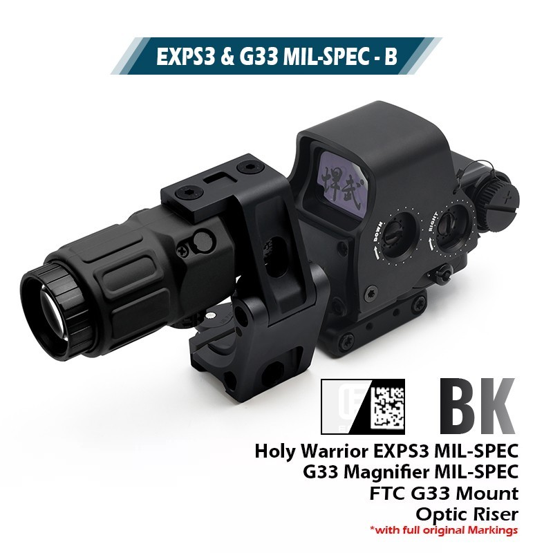 Holy Warrior S1 EXPS3 Holographic Red Dot Sight G33 3X Magnifier