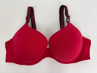 Victoria's Secret Full Coverage T-Shirt Push Up Underwire Bra Red Size 38C NEW
