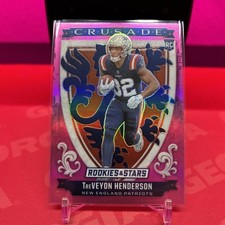 2025 Rookies and Stars TreVeyon Henderson RC CRUSADE Pink /75 NE Patriots #19