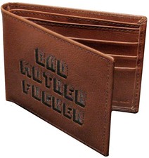 Pulp Fiction Bad Mother F ker Embroidered Brown Leather Wallet