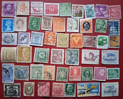 #ad #ad Old US Postage amp; Around The World Lot of 50 Used Stamps For Collection. $4.49