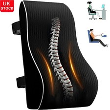 Lumbar Back Support Cushion Car Seat Wheelchair Office Chair Pillow Memory Foam