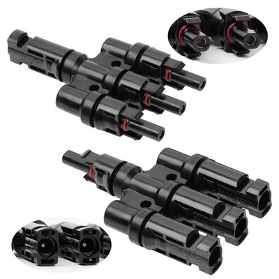 Solarstecker T-Typ Y Verbinder Photovoltaik MC-4 kompatibel IP67 3 Stück Set