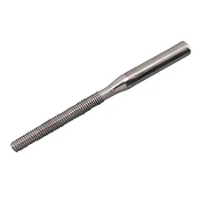 STAINLESS RAIL SWAGE STUD RH UNC, 1/4" X 1/8", 316 SS