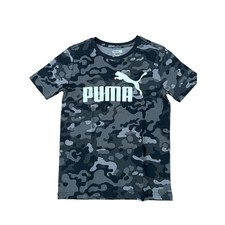 Puma Boys Essential CAMO Multicolor Print Short Sleeves T-Shirt Size S - NWT