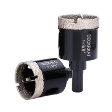 1-3/8 Inch Diamond Hole-Saw Bits with Pilot Drill Bit - 2pc 1-3/8" Diamond Ti...