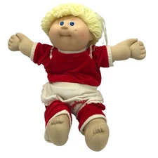 Coleco 1978 1982 Cabbage Patch Kid 1986 Red Velour Outfit Signed Xavier Roberts