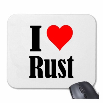 MOUSEPAD Mauspad I Love Rust Ich Liebe Rust