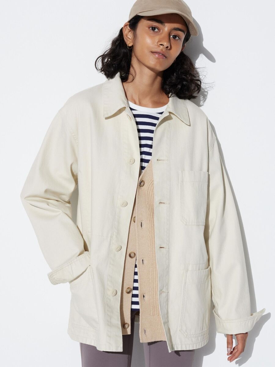 Bargain Price UNIQLO Utility Jacket OFF WHITE Unisex New Bargain Price UNIQLO Utility Jacket OFF WHITE Unisex New