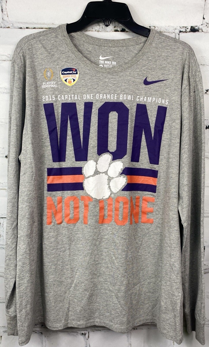 Clemson Tigers Mens Nike XL 2015 Capital OneOrange Bowl Champions