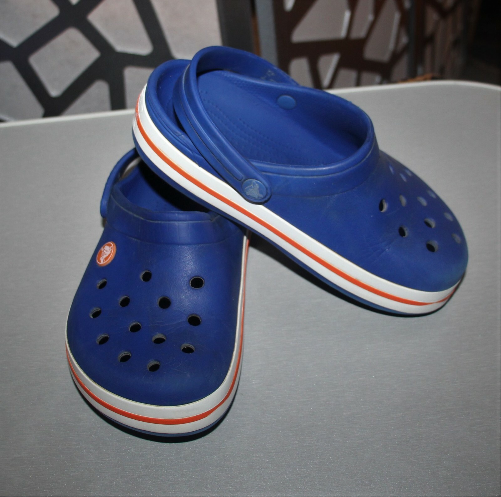 CROCS CROCBAND NAVY,WHITE,ORANGE 