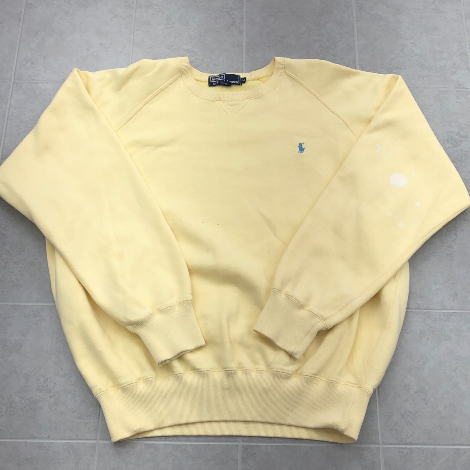Vintage Polo Ralph Lauren Yellow Crew 