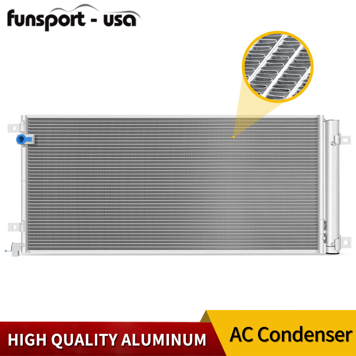 A/C AC Condenser for 2016 2017 2018 2019 2020 2021 Honda Civic 1.5L L4 Turbo